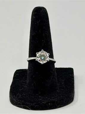3 ct Solitaire Round-Cut Moissanite Engagement Ring in 925 Sterling Silver HUGE!